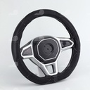 Bao vô lăng CIND PU+TPE kiểu D E011D Size M đen/đen