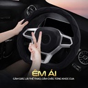 Bao vô lăng CIND  PU+TPE kiểu D Y019D size M đen