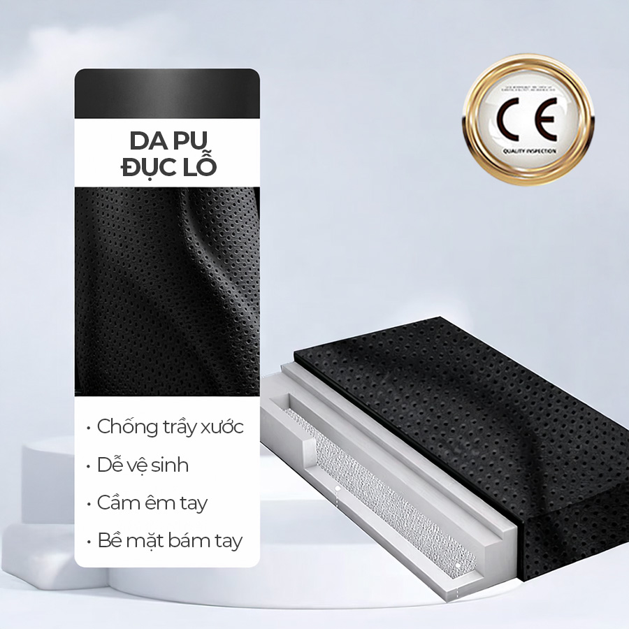 Bao vô lăng CIND PU+TPE Y019 size M đen