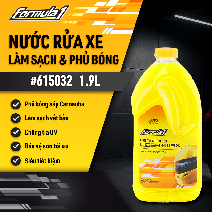 Nước rửa xe có chất đánh bóng Formula 1 ( Wash & wax ) 1.9L #615032