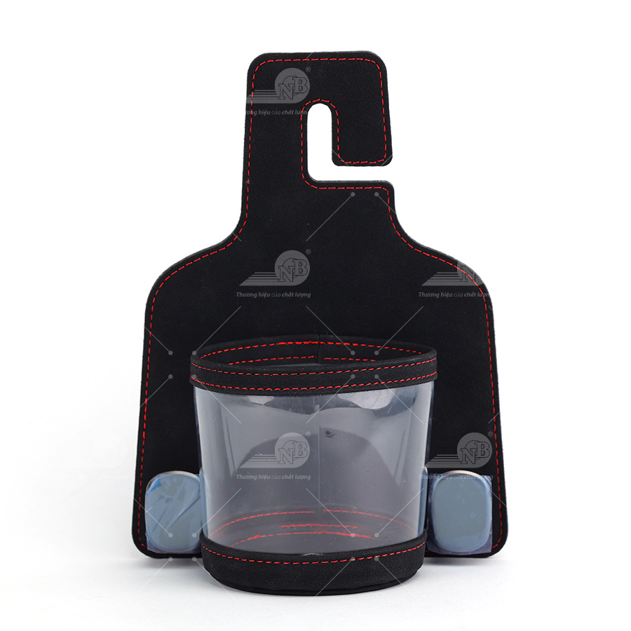 CIND BO-L021 (Xám) Móc treo đôi + đựng ly sau ghế (da)