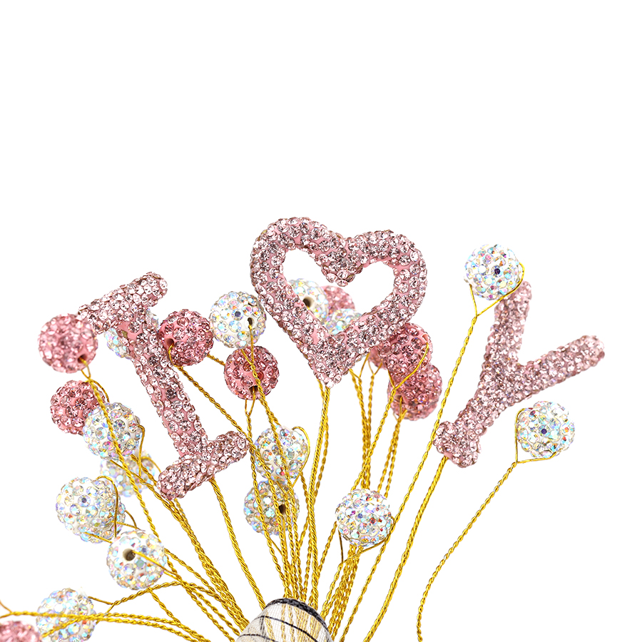 Sáp thơm đính hạt 2 màu I LOVE YOU BOH-006 10G 古龍 cam