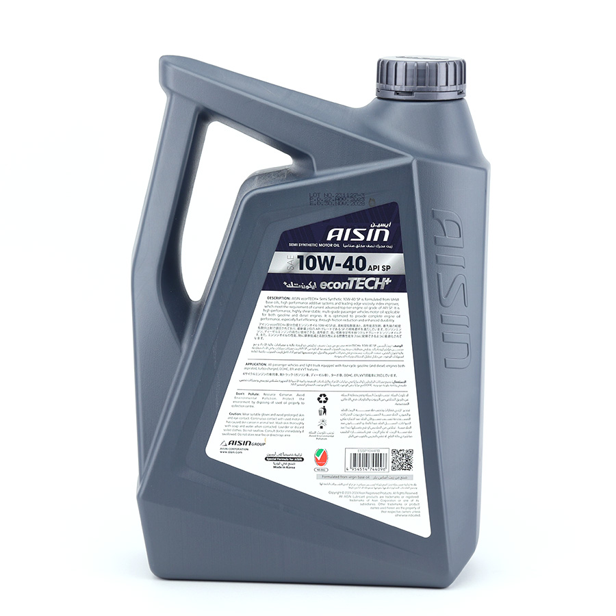 Nhớt Động Cơ Aisin 10W-40 SN/CF Semi Synthetic 4 Lít ESSNP1044P
