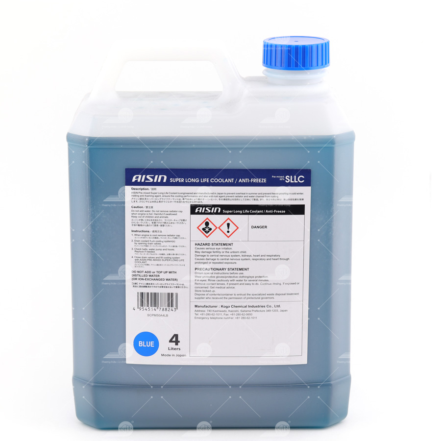 Nước giải nhiệt Aisin (màu lam/ 4 Lít) Glycol 50% SCPM50A4LB