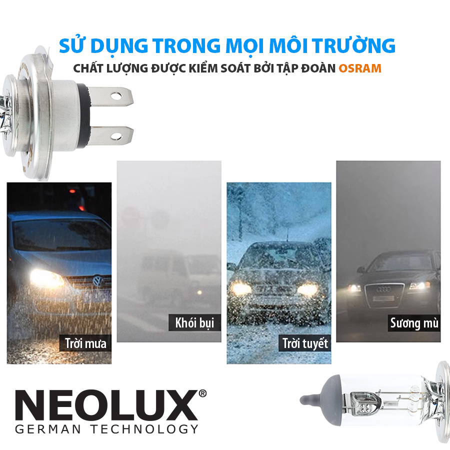 Bóng Halogen Tăng Sáng 130% H1 12V 55W N448EL1-2SCB Hiệu Neolux