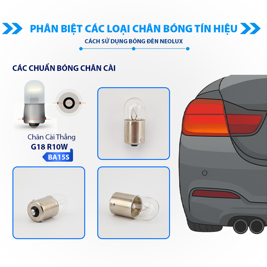 Bóng xi nhan 1 tim G18 (chân thẳng) 24V 10W (BA15S) N246 Hiệu NEOLUX