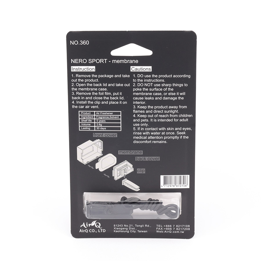 Dầu thơm NO.360-3 2in1(treo kính+ghim máy lạnh) 2.5g BREEZE