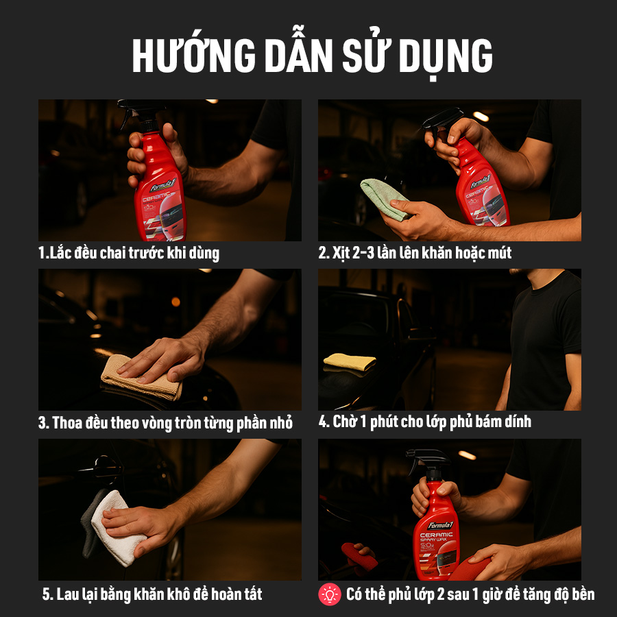 Đánh bóng sơn Ceramic dạng xịt Formula 1 (680ml) # 617022