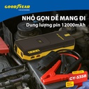 Bộ kích điện GOODYEAR GY-5358 12V 12000mAh - 670A - 44.4Wh - 3.0A mặt đồng hồ điện tử
