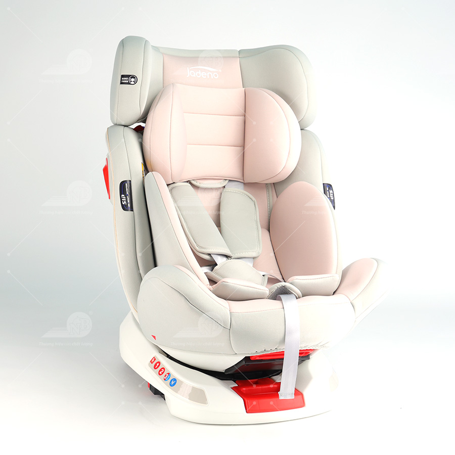 Ghế an toàn cho trẻ em trong xe hơi kiểu ISOFIX xoay 360 độ QM-360A Hồng