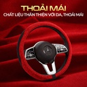 Bao vô lăng CIND PU+TPE E011 size M đen/đỏ