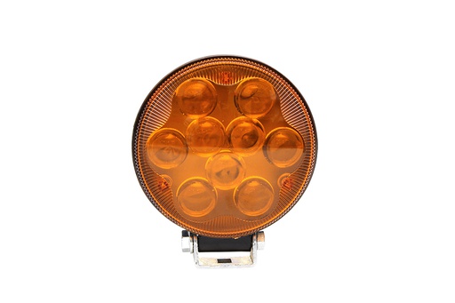 [DXJM1Y274DY] Đèn Led 4D VIAIR tròn 9 bóng JMJ-1Y27-4D-Y vàng 12-30V Ø109