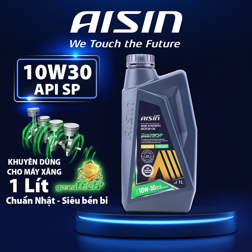 [9NAESSNP1031PN] Nhớt Động Cơ Aisin 10W-30 SP PLUS greenTECH+ Semi Synthetic 1 Lít ESSP1031PB