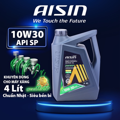 [9NAESSNP1034PN] Nhớt Động Cơ Aisin 10W-30 SP PLUS ESSP1034PB greenTECH+ Semi Synthetic 4 Lít