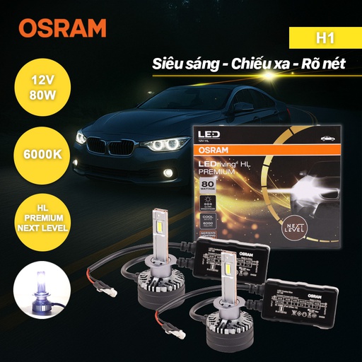 [BDOLEDH6150CW] Bóng Led Pocky 2 H1 H6150CW 12V 80W 6000K 2 bóng/hộp Hiệu Osram