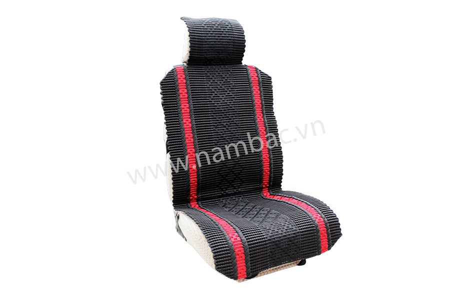 Bộ lót ghế da cao cấp (LSG-1401-Black) Đen - không gù (1set/5pcs)
