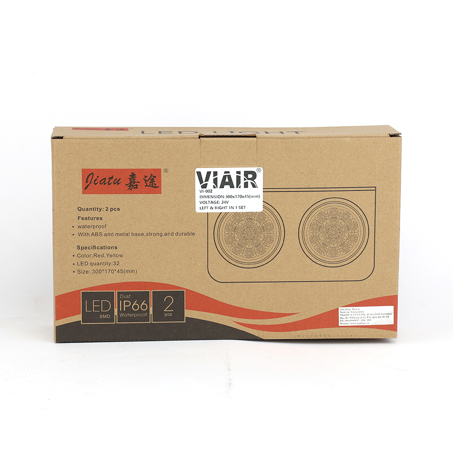 khung 2 đèn Led VIAIR VI-002-24V 2PCS/SET đỏ vàng