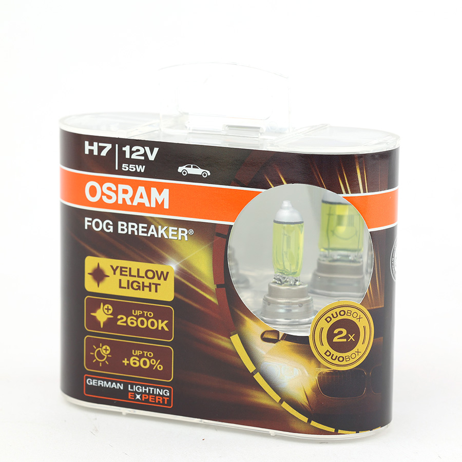 Bóng Halogen Phá Sương H7 12V 55W PX26D 62210FBR-HCB Yellow Hiệu Osram