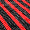 Lót sàn cuộn CIND 3D hạt chữ nhật xéo HB007 đen đỏ Size 9M*1.2M