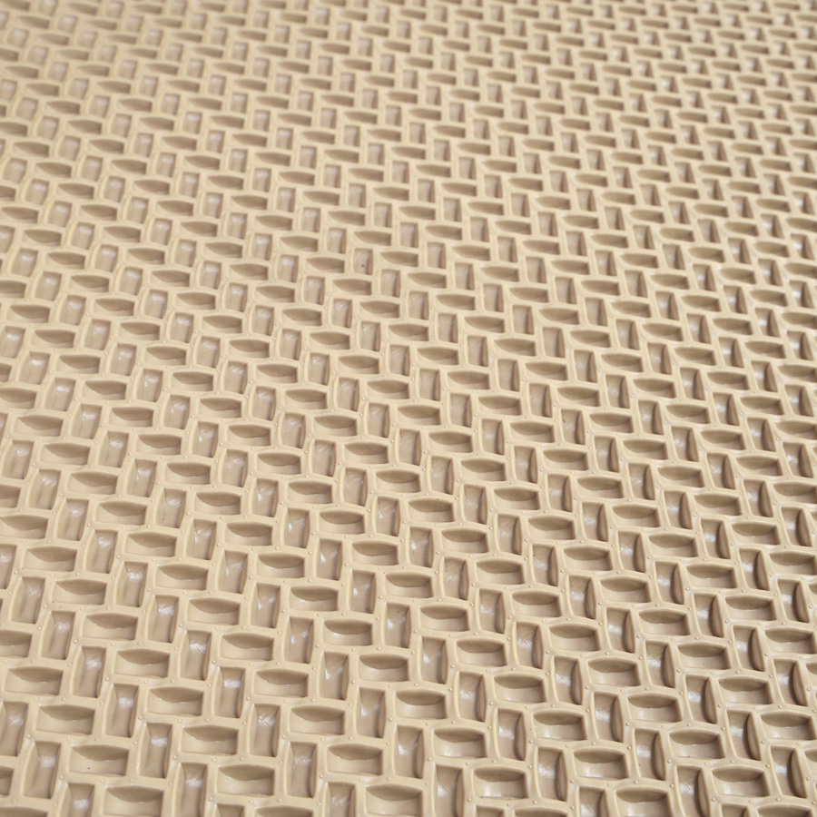Lót sàn cuộn CIND 3D hạt chữ nhật xéo HB007 kem Size 9M*1.2M