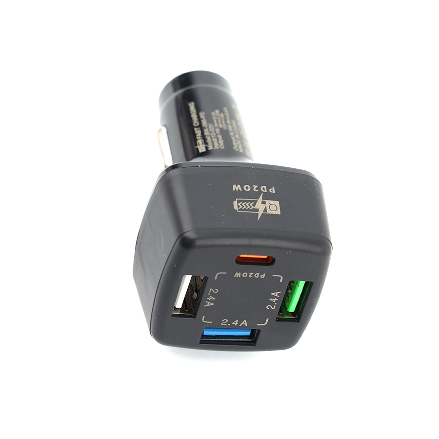 Đầu sạc 3 cổng USB+1 Type C PD20w BK365 màu đen