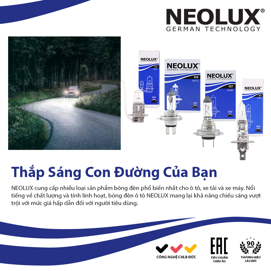 Bóng 9005 (chân cong) (HB3) 12V 60W N9005 Hiệu NEOLUX