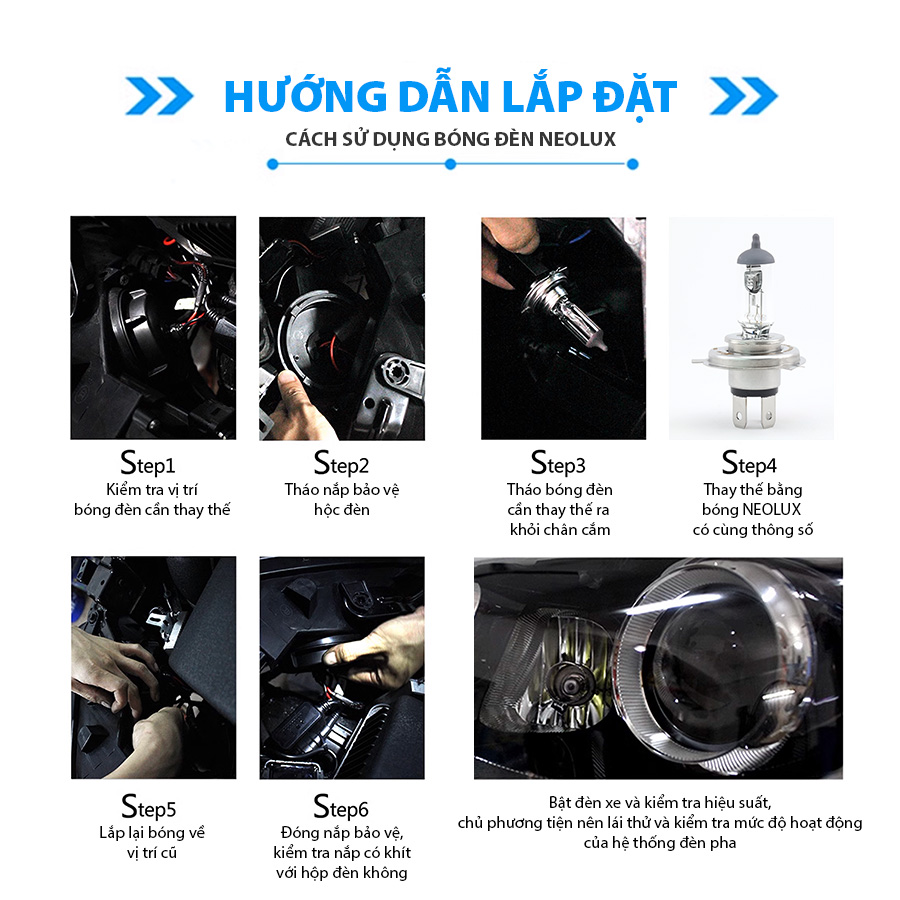 Bóng Halogen Tăng Sáng 150% H7 12V 55W N499EL1-2SCB Hiệu Neolux