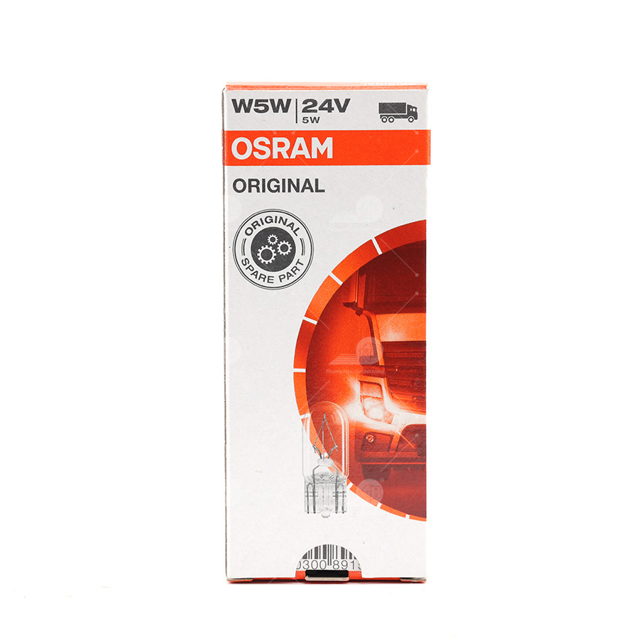 Bóng Chân Ghim Nhỏ 1 Tim Original W5W 24V 5W 2845 hộp giấy Hiệu Osram