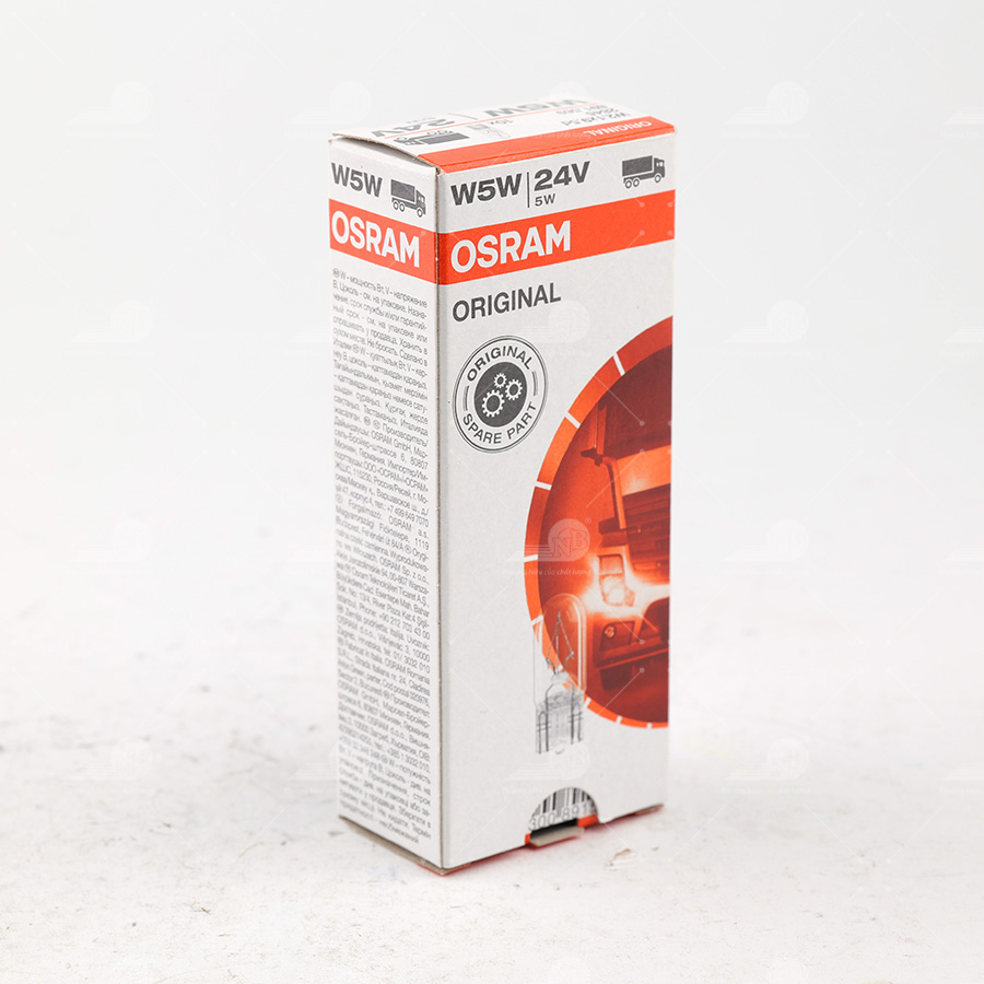 Bóng Chân Ghim Nhỏ 1 Tim Original W5W 24V 5W 2845 hộp giấy Hiệu Osram