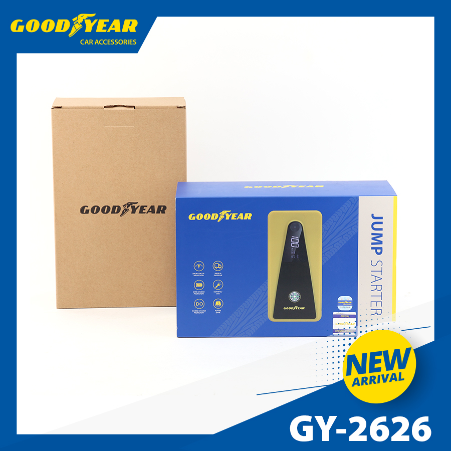 Bộ kích điện GOODYEAR GY-2626 12V 6400mAh - 400A - 22.35Wh - 1.6A mặt đồng hồ điện tử