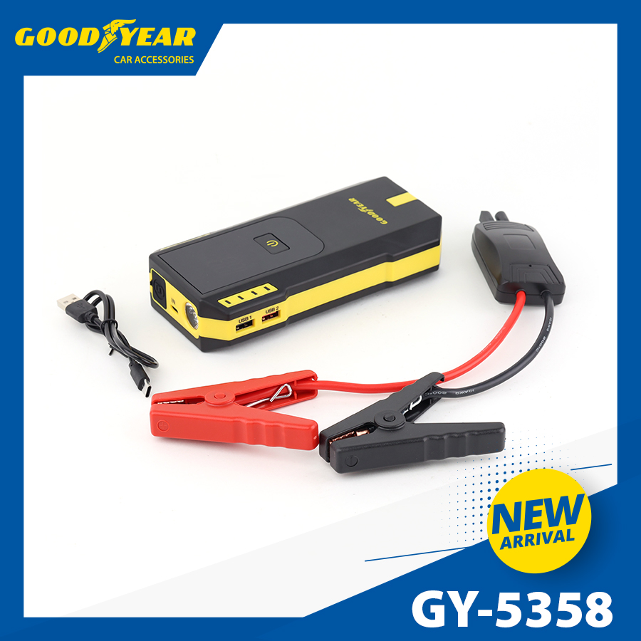 Bộ kích điện GOODYEAR GY-5358 12V 12000mAh - 670A - 44.4Wh - 3.0A mặt đồng hồ điện tử