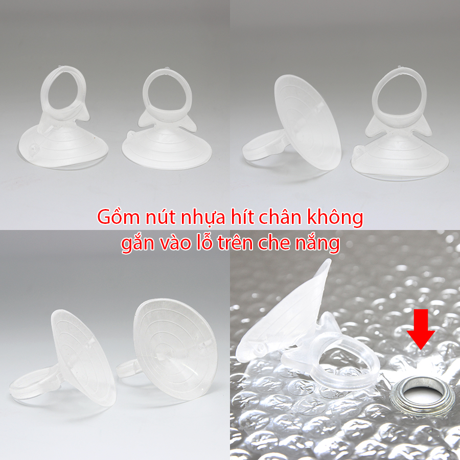 Che nắng xốp tròn nhỏ CIND (màu bạc/xanh) CD-C044 36*44CM 1SET/2PCS 