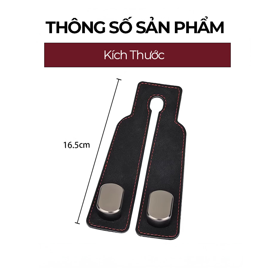 CIND BO-N021 (Đen) Móc treo đôi sau ghế (da)