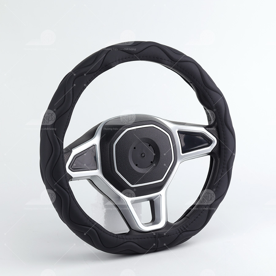 Bao vô lăng CIND  PU+TPE kiểu D Y019D size M đen