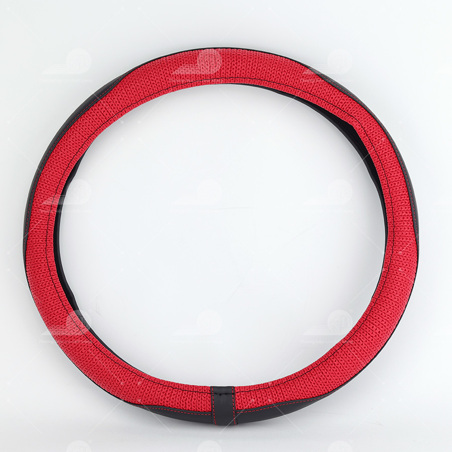 Bao vô lăng CIND PU+TPE E011 size M đen/đỏ