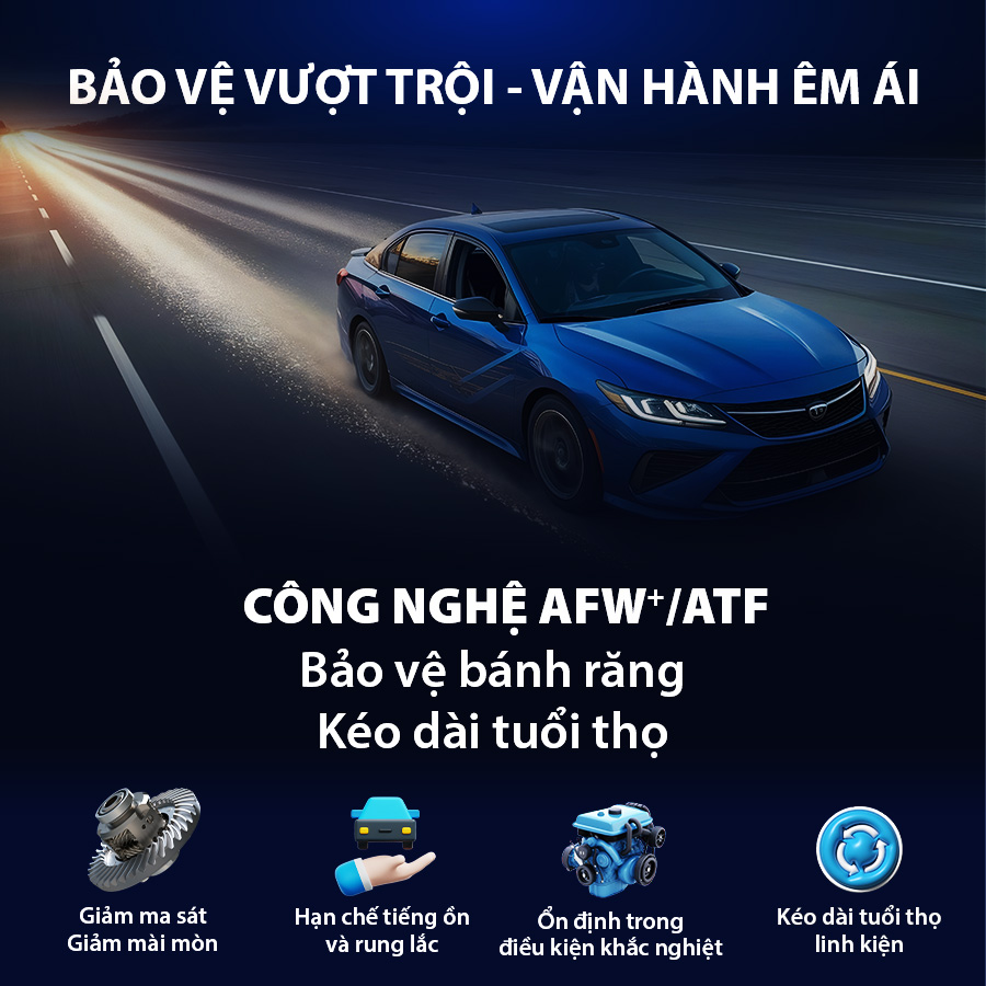 Nhớt Hộp Số Tự Động Aisin AFW+ Multi  4 Lít ATFMT4S