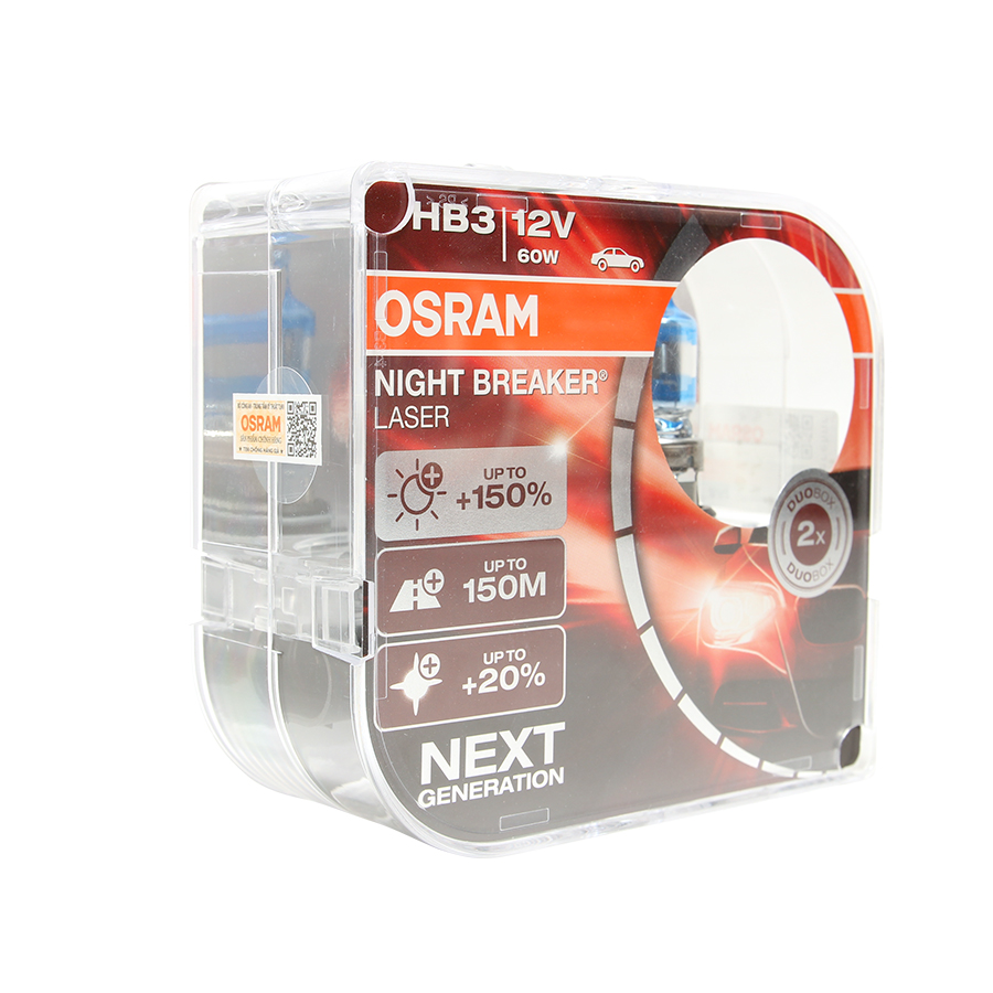 Bóng 9005 (HB3) - 12V 60W 9005NL-HCB NBL Tăng sáng 150% Hiệu Osram