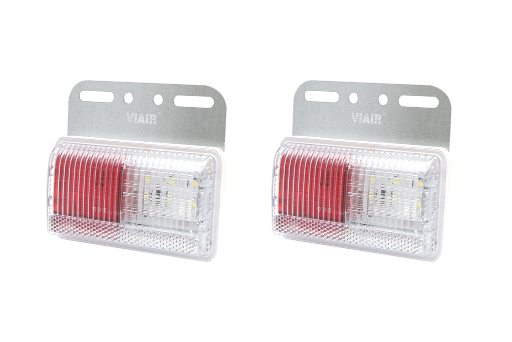 Đèn hông chữ nhật lớn 2 màu VIAIR VI-101A-24V trắng đỏ 129*113*28mm 2PCS/SET