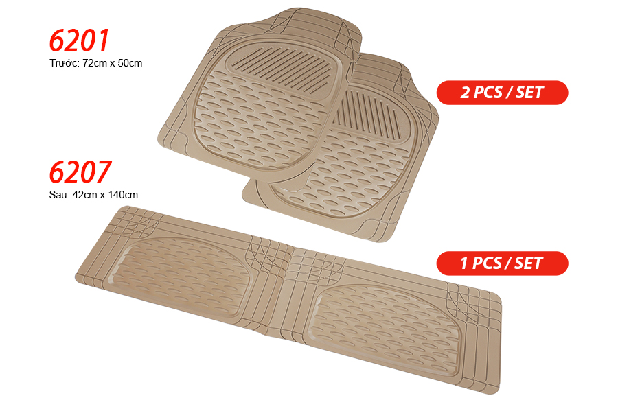 Lót sàn nhựa Packy Poda 6207 (Kem) 1PCS/SET