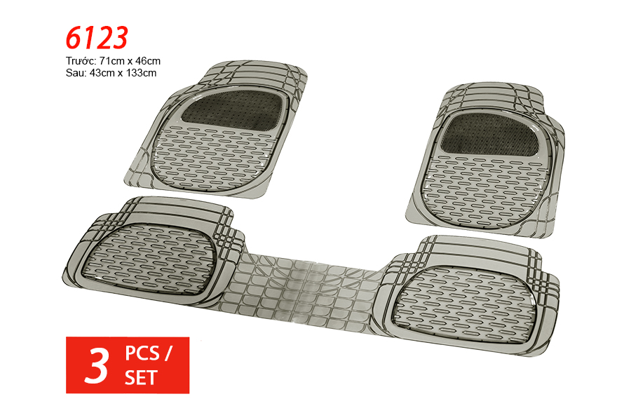 [TXPA6123D] Lót sàn nhựa Packy Poda 6123 (Đen) 3PCS/1SET