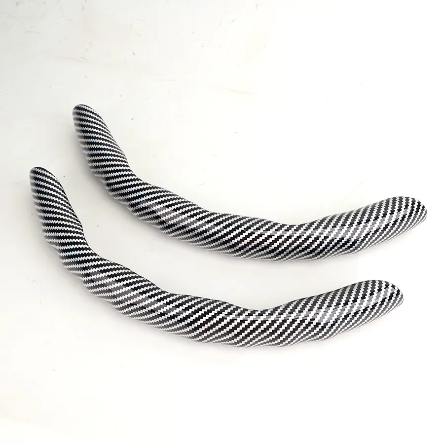 [MOVLSDCL001B] Miếng ốp vô lăng vân Carbon dài-gợn sóng CL001B bạc