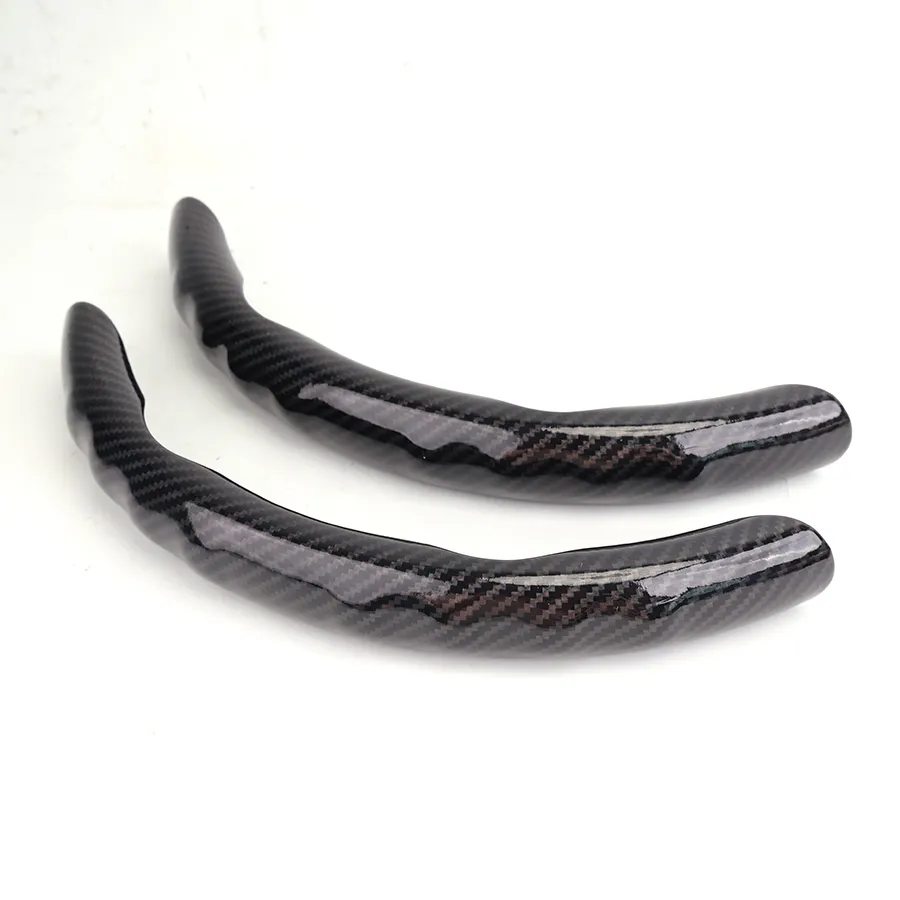 [MOVLSDCL001D] Miếng ốp vô lăng vân Carbon dài-gợn sóng CL001D đen
