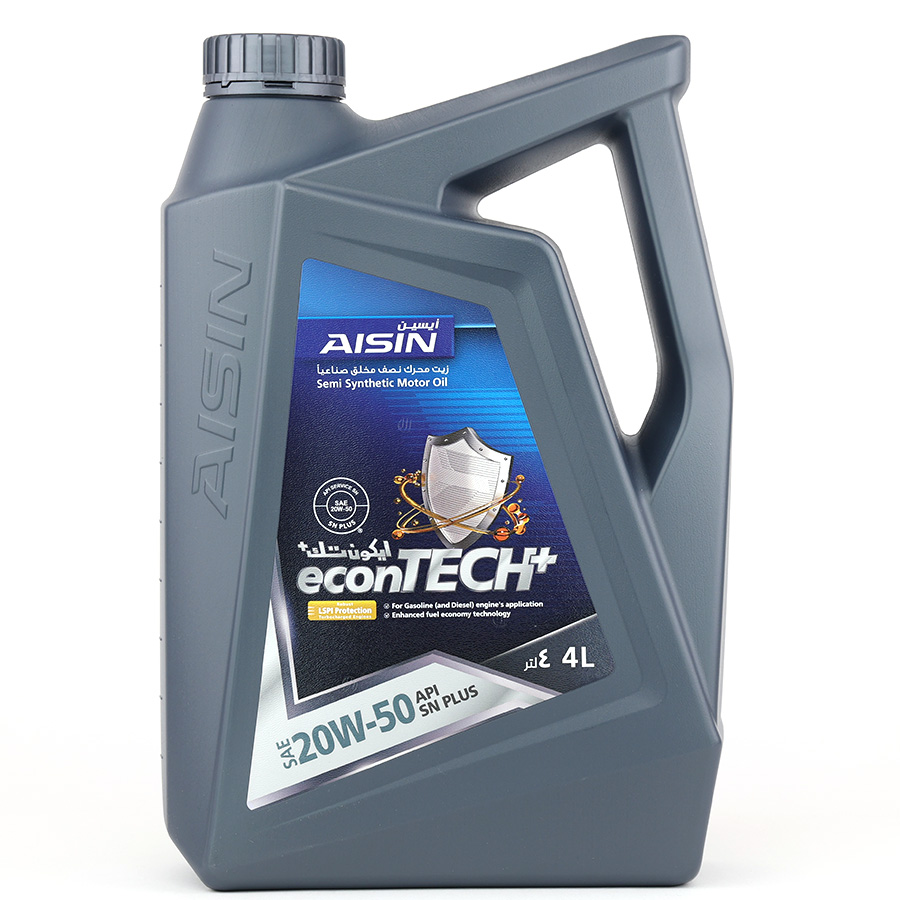 [9NAESSNP2054PN] Nhớt Động Cơ Aisin 20W-50 SN/CF Semi Synthetic 4 Lít ESSNP2054P