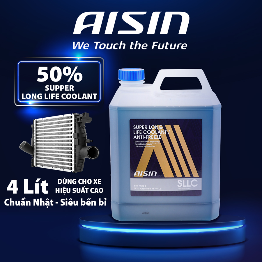 [9ASCPM50A4LB] Nước giải nhiệt Aisin (màu lam/ 4 Lít) Glycol 50% SCPM50A4LB
