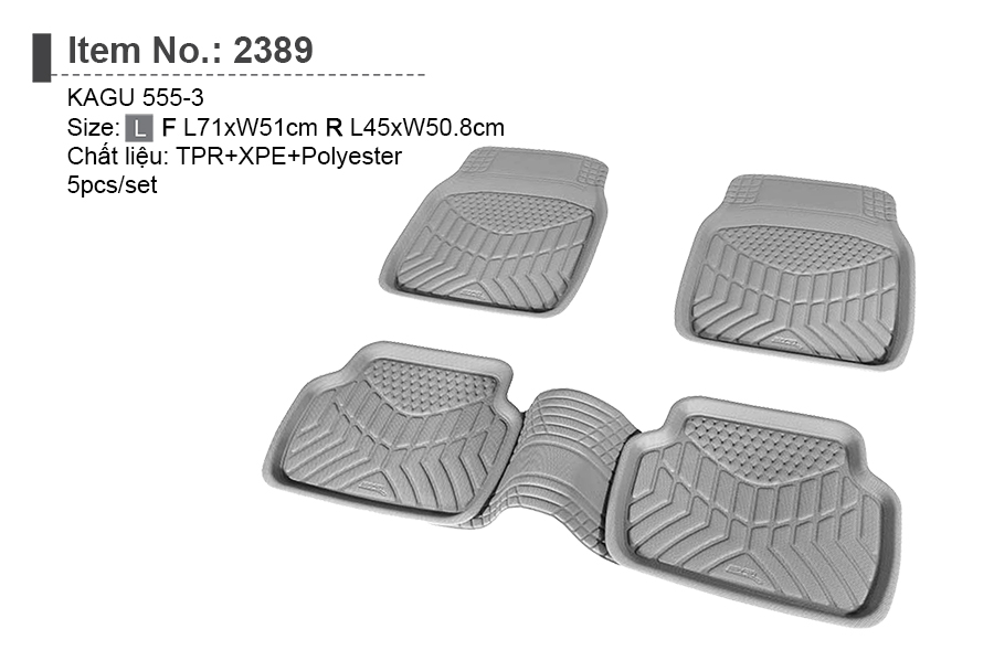 Lót sàn chống trượt 3D thần kỳ (2389-2F3R/Xám)
