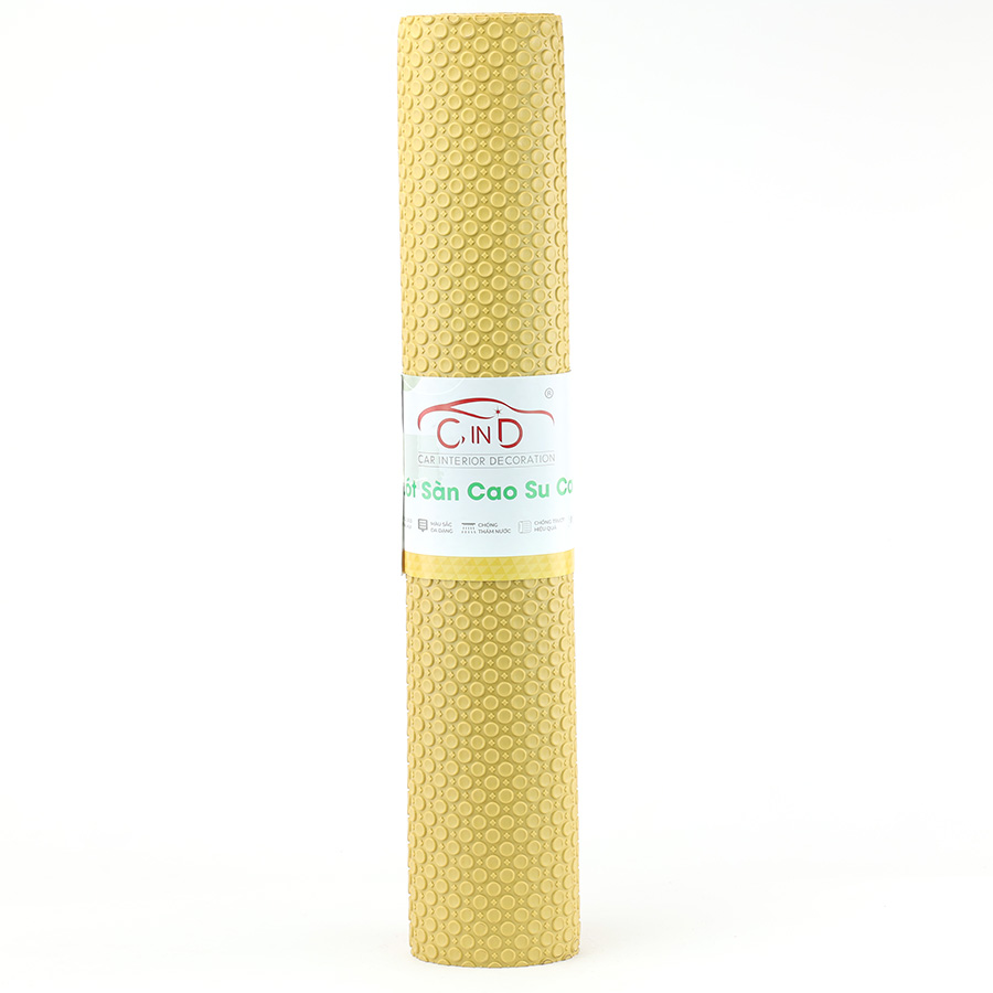 [TCHB008BVK] Thảm cuộn 3D hạt tròn HB008B vàng kem Size 1.5M*0.6M