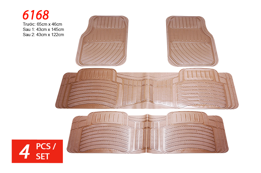 Lót sàn nhựa Packy Poda 6168 (Kem) 4PCS/SET