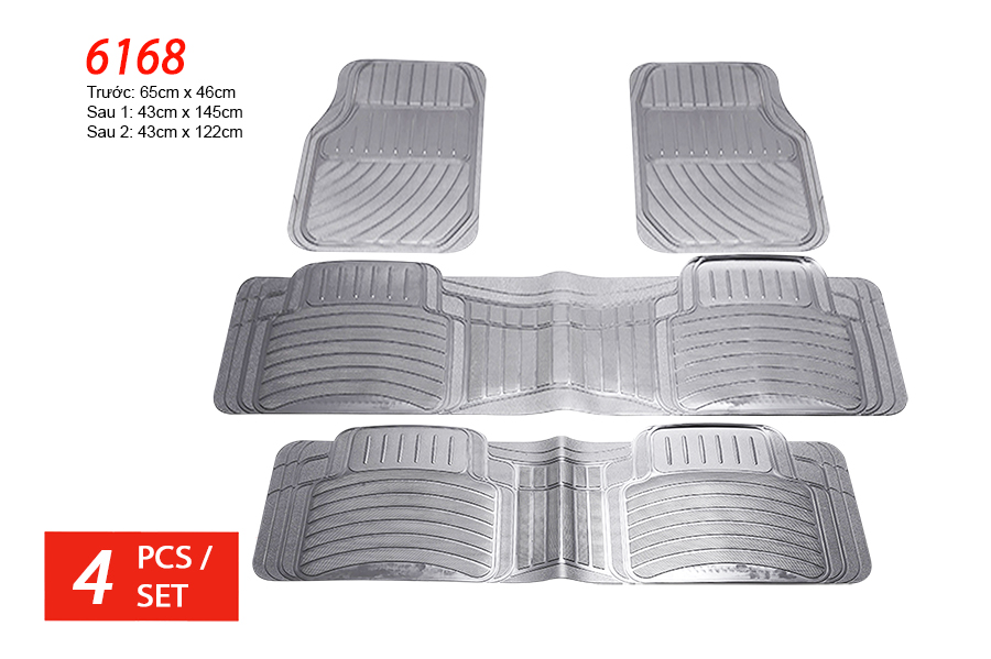 Lót sàn nhựa Packy Poda 6168 (Xám) 4PCS/SET