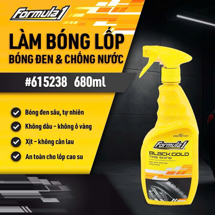 [TRF1615258] Bảo dưỡng đen và bóng vỏ xe Formula 1 (Black Gold) (680ml) # 615258 (New #615238)