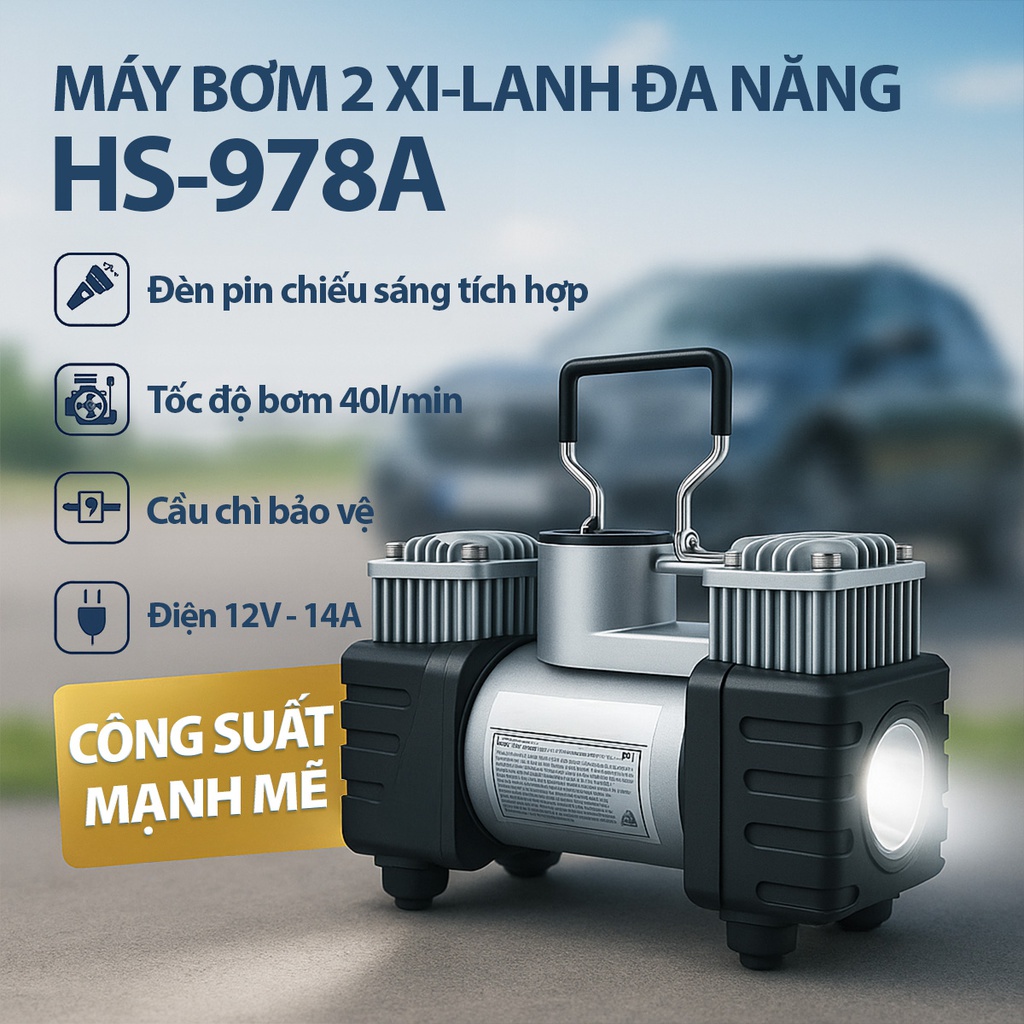 Máy bơm có đèn HS-978A